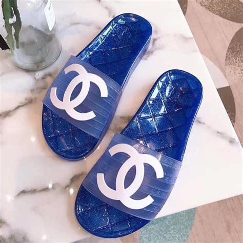 chanel jelly slides sandals.